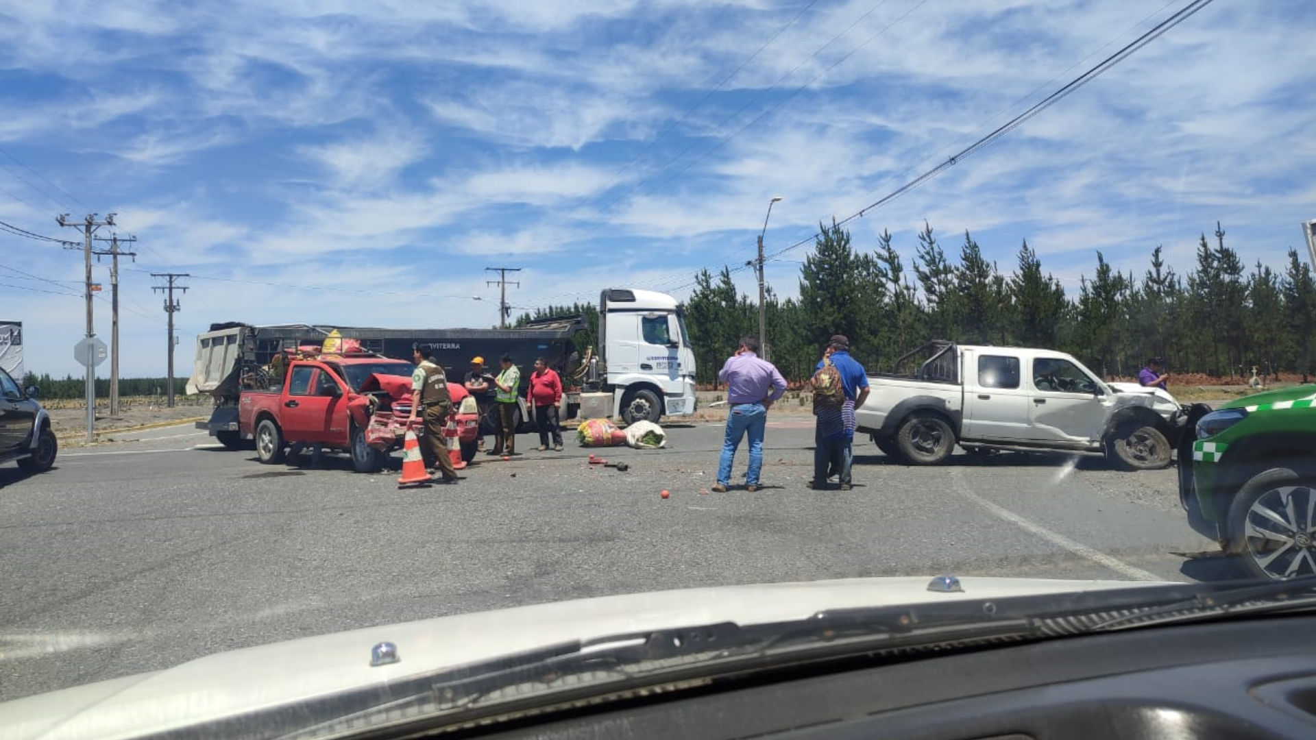 Nuevo accidente en Cruce Canteras en Quilleco: Colisión de Vehículos Deja Ocho Personas con Lesiones Leves