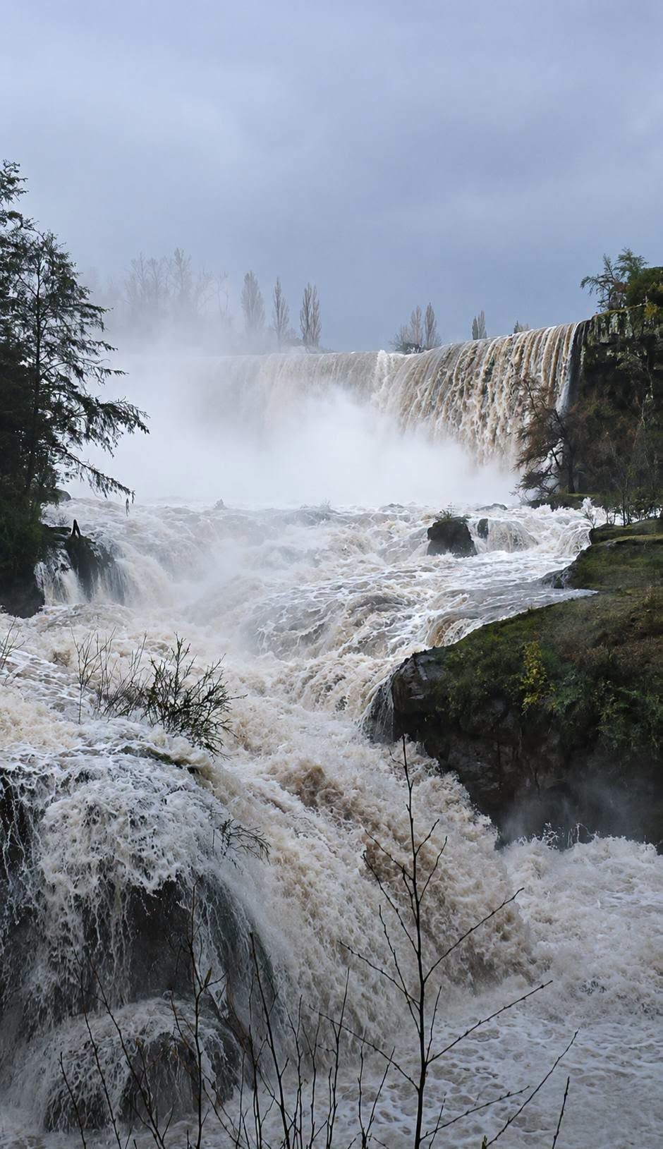 Salto del Laja registra un importante aumento de caudal