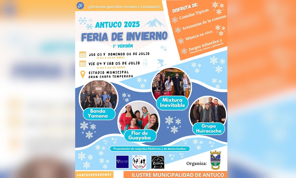 Antuco invita a la 1ra versión de la Fiesta de Invierno
